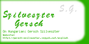 szilveszter gersch business card